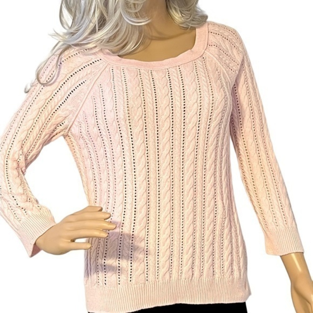 AMERICAN EAGLE 🦅 Pink Cable Knit Women’s Sweater XS
